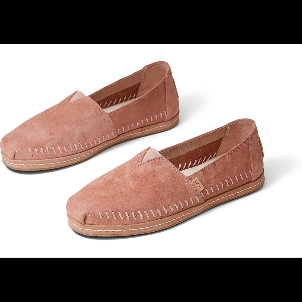 Toms Sand Pink Suede Leather Classics Size 11